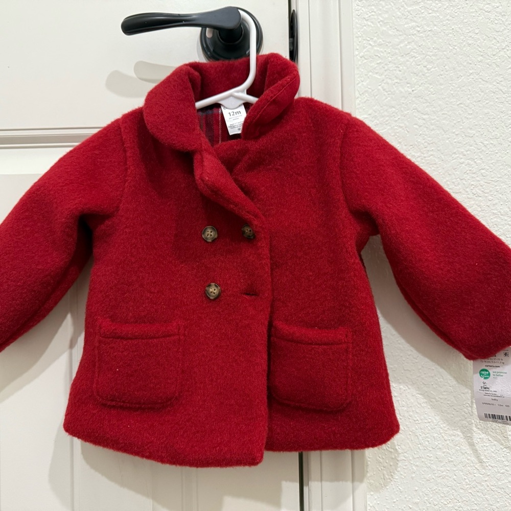 Fleece Lined Baby Pea Coat